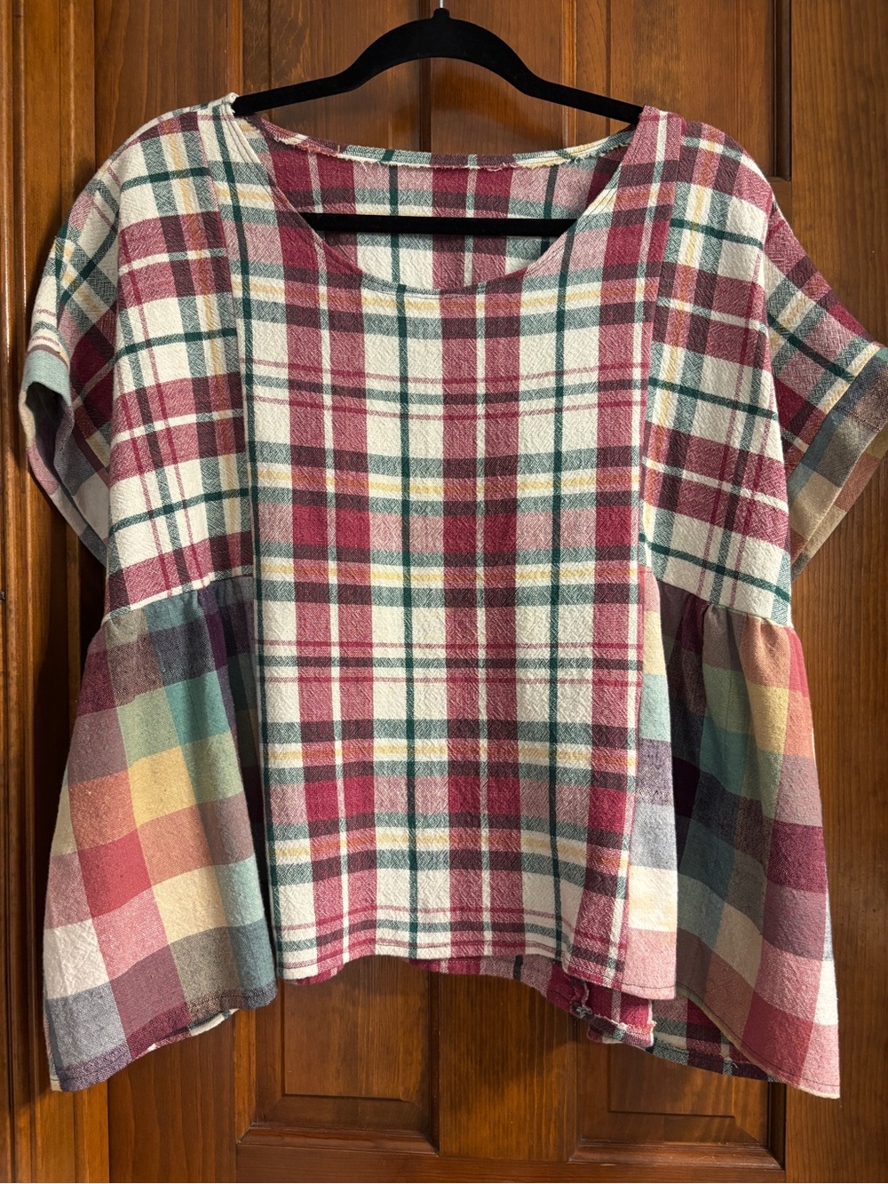 Upcycled handmade linen tablecloth top and shorts